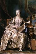 LA TOUR, Maurice Quentin de Portrait of Madame de Pompadour oil